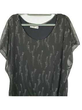 Agenda sz XL career wear blouse top embellished